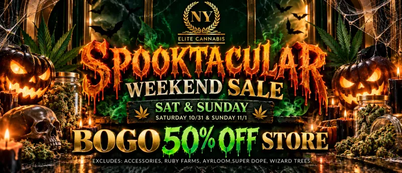 Spooktacular Weekend Sale, Saturday 10/31 and Sunday 11/1: BOGO 50% off store. Excludes accessories, Ruby Farms, Ayrloom, Super Dope and Wizard Trees.